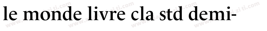 le monde livre cla std demi字体转换